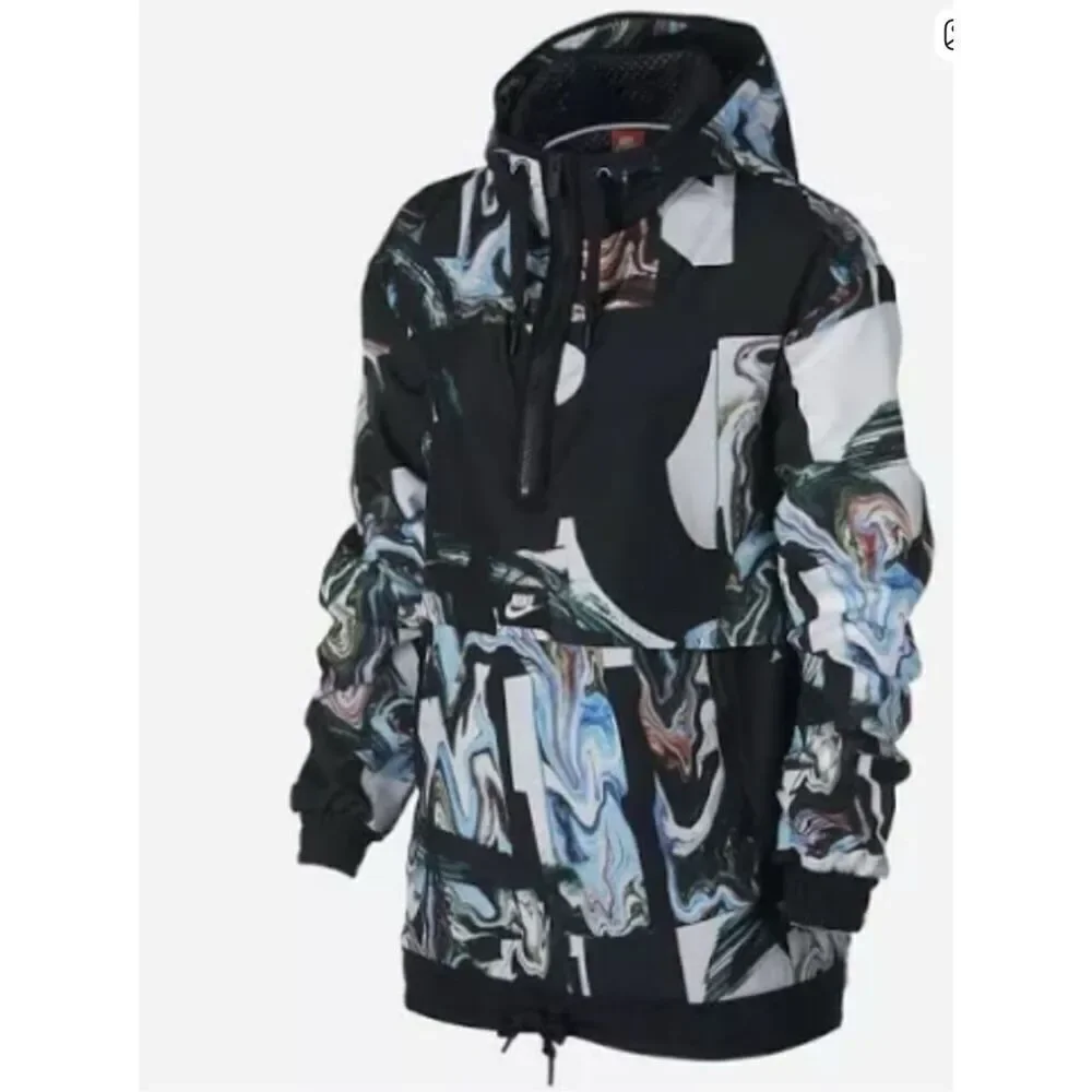 Nike Women's Marble Print 1/2 Zip Tech Sport Jacket Size XS